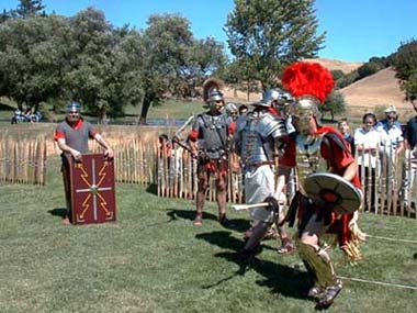 So what's the matter, Gaius Germanicus?  The Optio won't trust you with the real thing??  Uh, just kidding!