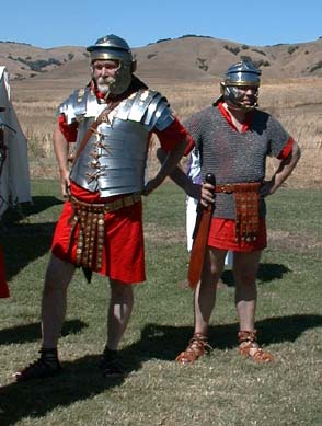 Ellison Dunlap is wearing the lorica segmentata in this photo. I believe Ken feragen is wearing the hamata.  