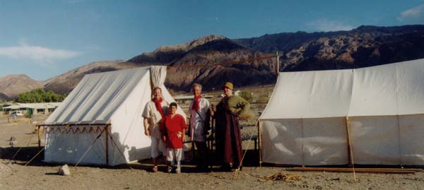 Our LEGIO X FRETENSIS campsite.  The weather was so comfortable that we did not need to use the tent fly as a shade between the two tents.